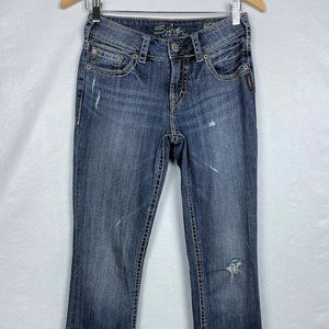 SILVER JEANS Suki 17” Thick Stitch Bootcut Jeans